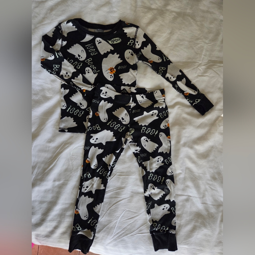 Old Navy Kids Halloween Ghost Pajamas S 6